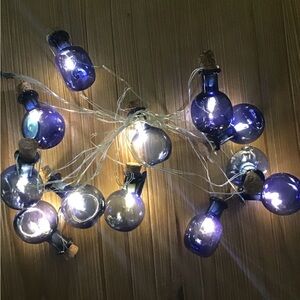 Blue String Lights with Cork Stoppers
